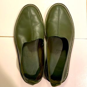 Ava RTA Mexico green leather loafer flats shoes